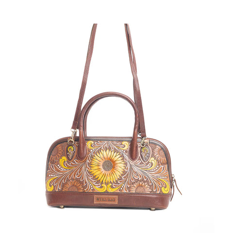 Pueblo Petals Hand-Tooled Bag