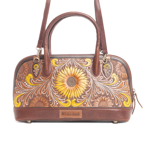 Pueblo Petals Hand-Tooled Bag