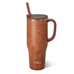 Mega Mug 40oz-Saddle Stitch Cognac