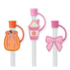 Pumpkins and Bows Straw Topper Set