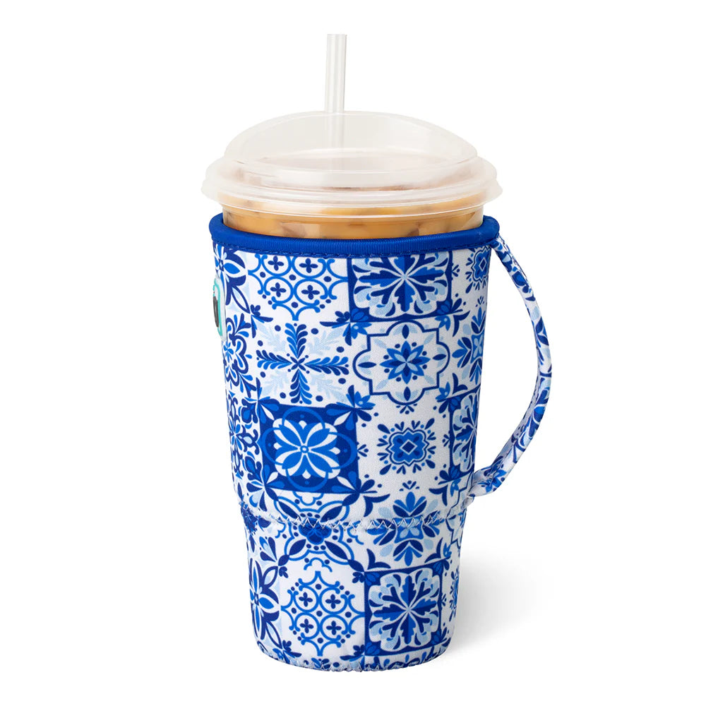 INDIGO TILES Large Iced Cup Coolie