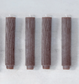 Unscented Pleated Taper Candles-Leather