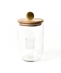 Small Mini Wooden Lid Glass Jar