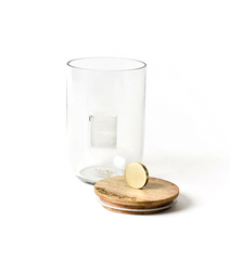 Small Mini Wooden Lid Glass Jar