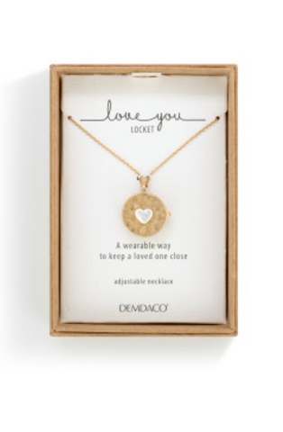 Love you Locket Necklace - Gold