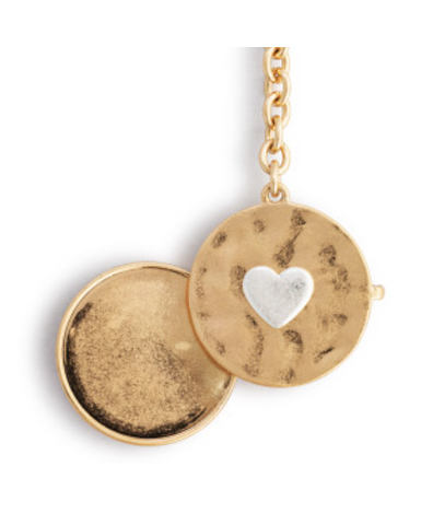 Love you Locket Key Fob - Gold
