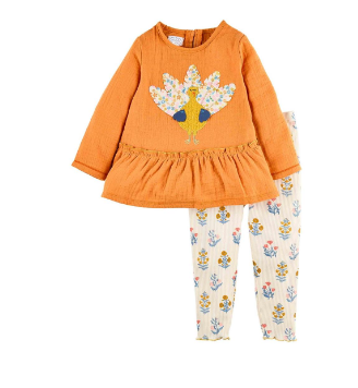 Autumn Marigold Turkey Tunic & Legging Set