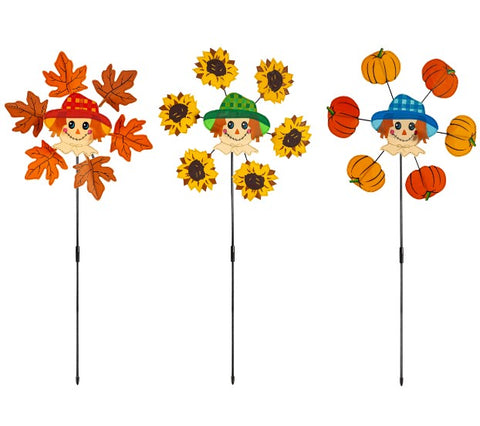 Scarecrow Face Pinwheel Spinner