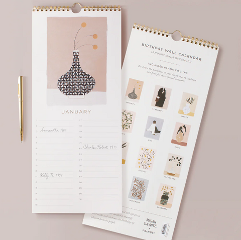 MG STILL LIFE BIRTHDAY WALL CALENDAR