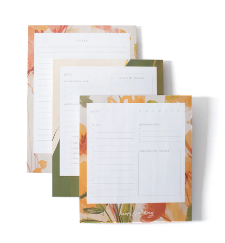MHN FLORAL TIERED NOTEPAD SET