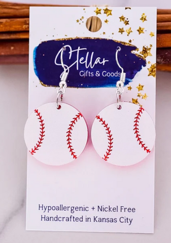 Petite Baseball Dangles