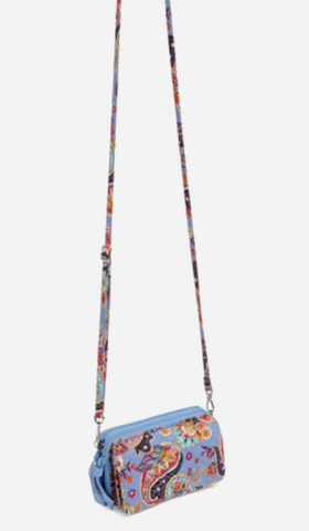RFID All in One Crossbody Bag-Provence Paisley