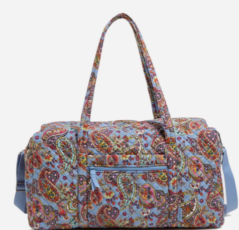 Large Travel Duffel Bag-Provence Paisley