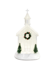 Lit Crystal Church Figure