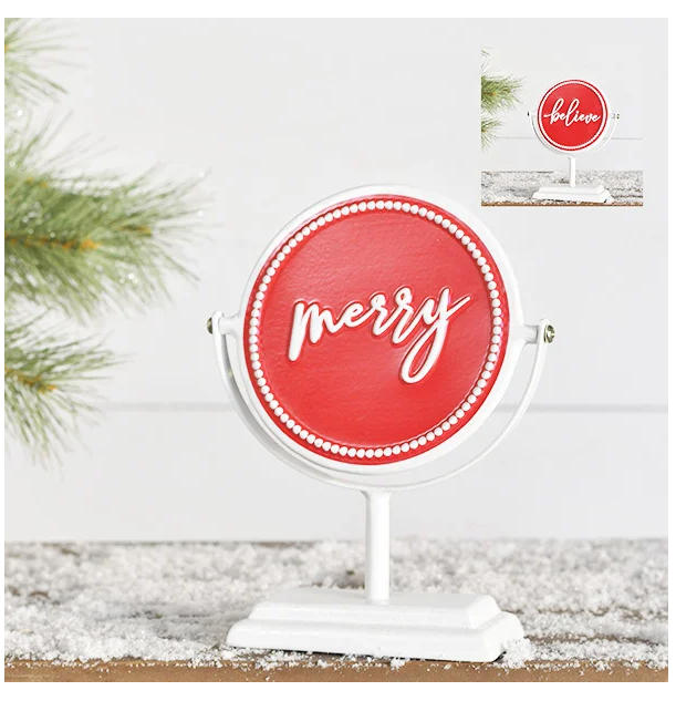 MERRY / BELIEVE FLIP SIGN