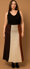 Color Block Maxi Skirt