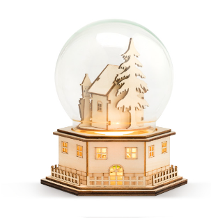 Lit Musical Wood Tree Scene