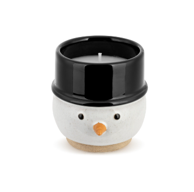 Small Ceramic Snowman Candle