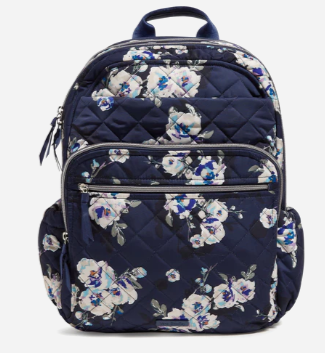 XL Campus Backpack in Performance Twill-Blooms and Branches Navy