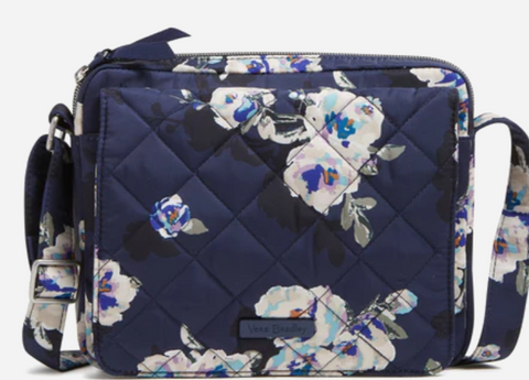 Medium Hipster Crossbody Bag in Performance Twill-Blooms and Branches Navy