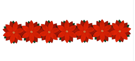 72" Fabric Poinsettia Table Runner, Christmas Traditions
