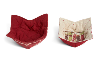 Merry Christmas Stockings Bowl Cozy - Set of 2