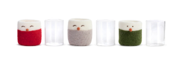 Jolly Snowmen Glass Decoration