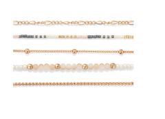 Bracelet Set of 5 - Rose Cloud Gold