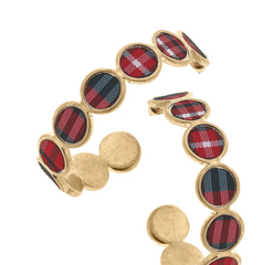 Ava Disc Hoop Earrings in Tartan