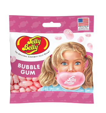 BUBBLE GUM JELLY BEANS 3.5 OZ GRAB & GO BAG