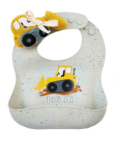 BULLDOZER BIB & RATTLE SETS