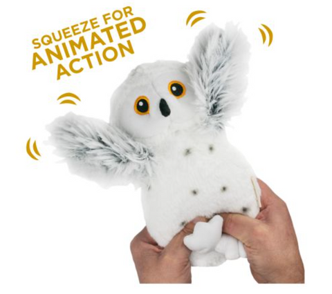 Animated Snow Owl Dog Toy