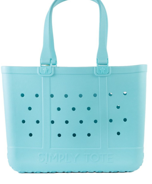 Simply Southern Large Tote in Aqua