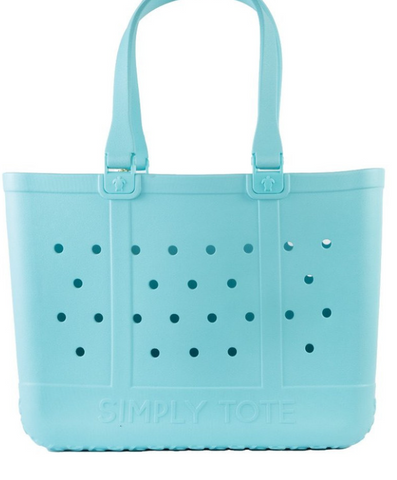 Simply Southern Large Tote in Aqua