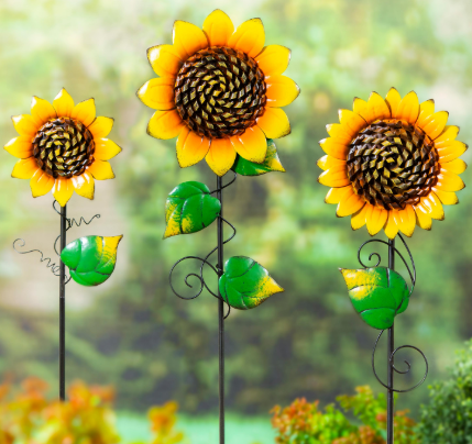 Radiant Sunflower Garden Stake