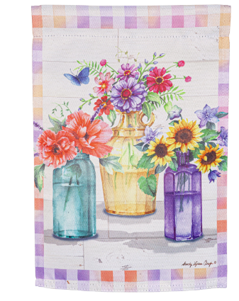 Patchwork Garden Suede Garden Flag