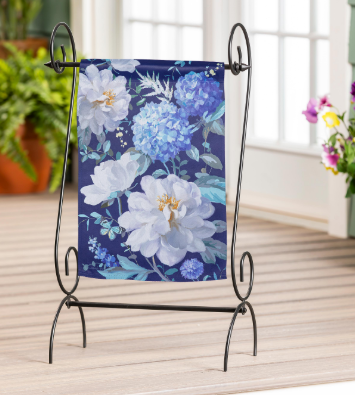 Spring Morning Blooms Suede Garden Flag