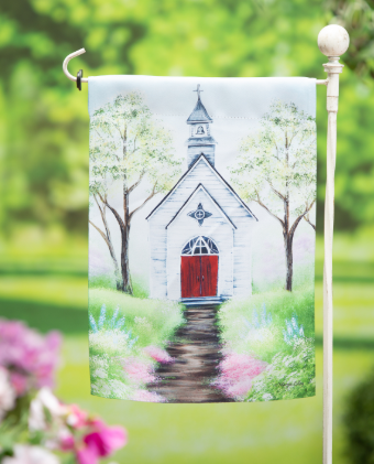 Church House Suede Garden Flag