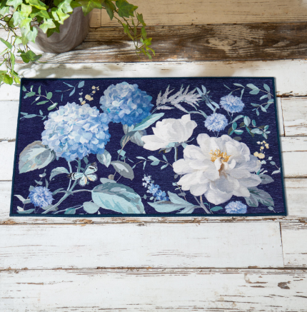 Spring Morning Blooms Washable Indoor/Outdoor Mat