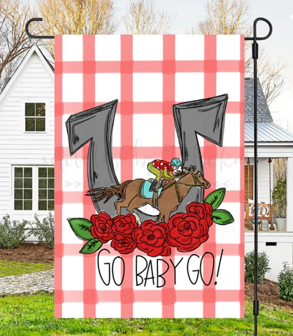 Go Baby Go Garden Flag