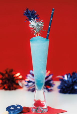 Blue Razz Rocket  Craft Cocktail Slushie