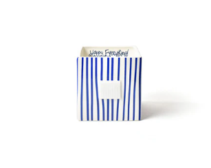Indigo Skinny Stripe Medium Mini Nesting Cube