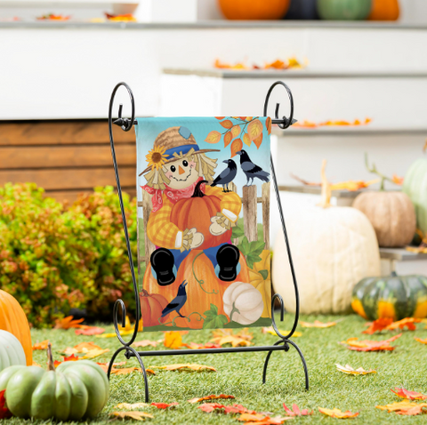 Friends & Scarecrow Suede Garden Flag