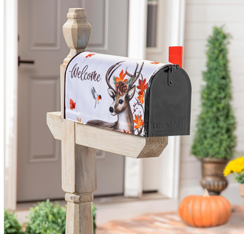Autumn Deer Mailbox Cover