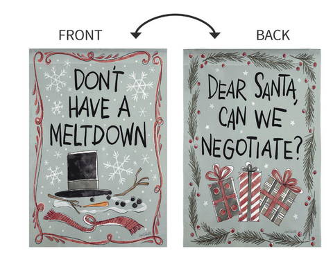 Holiday Fun Reversible Suede Garden Flag