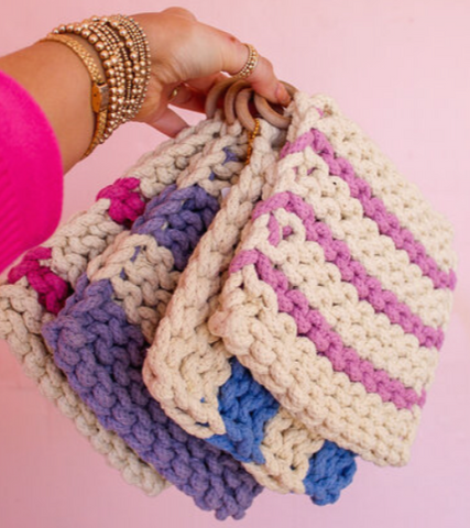 8" Crocheted Pot Holder-4 styles