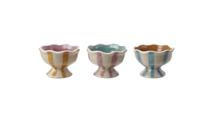 Hazel Mazel-Striped footed bowl