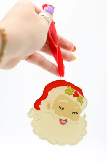 Jolliest Santa Red Acrylic Ornament