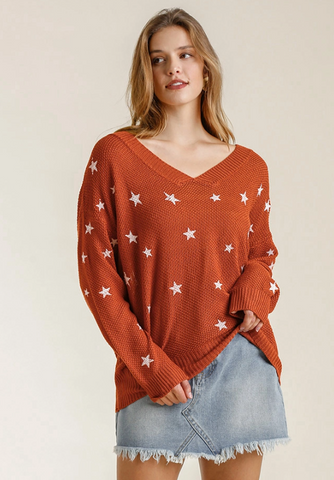 Star Stamped Sweater