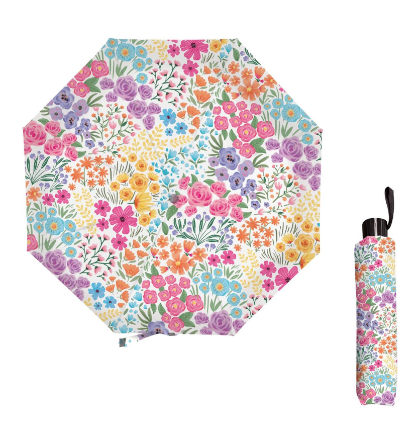 Bunny Blooms Umbrella Manual Compact with Sleeve